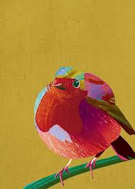 Bird With Red Triangle On Back Of Head Pin By The Artworks Illustration On Nic Jones Birds Nic