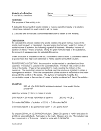 Molar mass of k = 39.1 g. Molarity Of A Solution Name