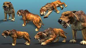 Cartoon Animal Saber Tooth Cat Tiger Saber Animal Cartoon Tooth Cartoon Animals Sabertooth Cartoon