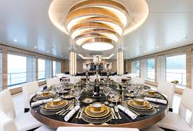 Bedding sets decorative accents accent pillows and throws florals and trees features. Irimari Formal Dining Table Set Up For Dinner Or Lunch Luxury Yacht Browser By Charterworld Superyacht Charter