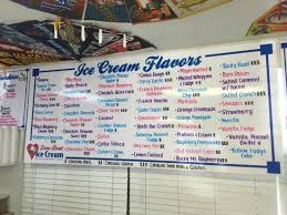 The Large Menu Of Homemade Ice Creams Picture Of Love Boat Ice Cream Fort Myers Tripadvisor