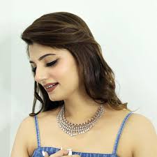 Rose Gold Diamond Waterfall Necklace