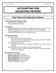 Pdf Accounting For Adjusting Entries Key Terms And Concepts