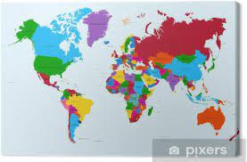 Cuenta oficial de atlas fc #transformamos twitter: Canvas Wereldkaart Kleurrijke Landen Atlas Eps10 Vector Bestand Pixers We Leven Om Te Veranderen