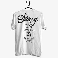 Stussy Bronx Compton Santa Ana Brooklyn Venice T Shirt Back