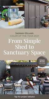 Greenguard gold certified for low chemical emissions. Simple Shed Painting Project Sherwin Williams In 2021 Urbane Bronze Exterior Paint Colors For House Outside House Paint