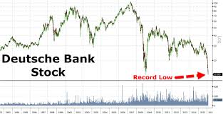 deutsche bank stock crashes to record low zero hedge