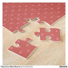 Build the romance by doing a jigsaw puzzle together! Valentine Mini Hearts Jigsaw Puzzle Zazzle Com Valentines Puzzles Mini Heart Valentine