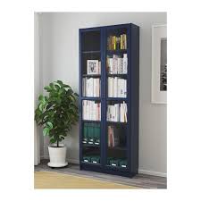 Black Billy Bookcase With White Doors Billy Bookcase With Glass Doors Dark Blue 31 1 2x11 3 4x79 1 2 Bookcase With Glass Doors Billy Bookcase With Doors Glass Shelves Ikea