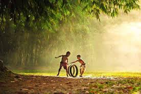 Image result for kids playing in the rain