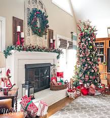 Take A Tour Of My Cozy And Festive Christmas Family Room Worthing Court Christmas Fireplace Decor Christmas Fireplace Diy Christmas Fireplace