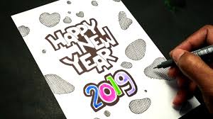 Happy New Year 2019 Card Easy Drawing Youtube You will find many images on this page. happy new year 2019 card easy drawing