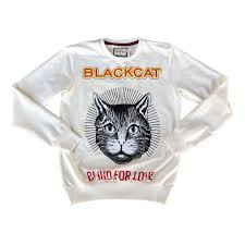 Gucci angry cat sweater $50.00 this crew neck sweater featuring the gucci angry cat logo (gucci angry cat sweater) on the chest is a stylish wear for the autumn/ winter season. Gucci Gucci Black Cat Sweatshirt Tops Cotton Multiple Colors Ref 102369 Joli Closet