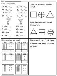 End Of The Year 1st Grade Math Review Worksheets By Dana S Wonderland Math Review Math Review Worksheets 1st Grade Math