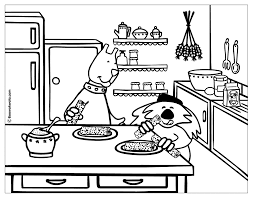 Want to brighten up your kitchen without spending a ton of money? Kitchen Cooking Coloring Page Coloring Library