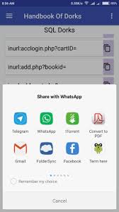 Dork eye collects potentially vulnerable web pages . Handbook Of Dorks For Android Apk Download