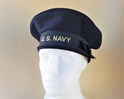 Us Navy Vintage Wwii Naval Uniform Wool Sailor Hat Cracker Jack Flat Cap Donald Duck Contract No Da 30 352 Tap 1933 Size 6 7 8 Flat Cap Sailor Hat Us Navy