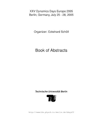 Najnowsze informacje, muzyka, kultura, nauka, historia. Book Of Abstracts Ag Scholl Tu Berlin