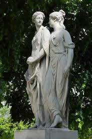 Hesperia And Arethusa Sculptor Joseph Baptist Hagenauer Hesperia A Nymph Of Evening And Golden Light Of Sunset With Nymph Ar Estatua Esculturas The Fallen