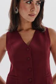 Annabel Vest Burgundy