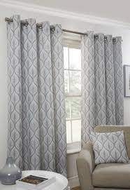 Homeideas grey/gray sheer curtains 52 x 63 inches length 2 panels embroidered leaf pattern pocket faux linen floral semi sheer voile window curtains/drapes for bedroom living room. Serene Collection Leaf Design Lined Eyelet Curtains In Silver Homefords