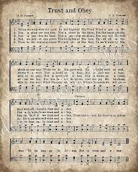 Trust And Obey Hymn Print Printable Vintage Sheet Music Etsy Hymn Print Hymn Music Hymns Lyrics