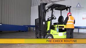 Always operate the forklift at a speed that will allow you to stop it in a safe manner. Forklift Operator Pre Checks Youtube