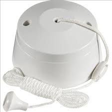 They are commonly used as bathroom light switches and used in environments susceptible to water to keep the user as far away from the circuit as possible, hence the string pull. Knightsbridge 6 Amp One Way Bathroom Ceiling Light Pull Cord Switch Electrical World