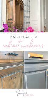 Sedona knotty maple golden onyx. How To Update Knotty Alder Cabinets And Make Them Smooth Jennifer Allwood Alder Cabinets Knotty Alder Cabinets Alder Kitchen Cabinets