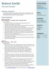 Seaman Resume Samples Qwikresume