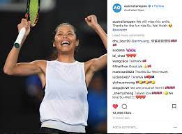 I don't really worry about it. Photo Of The Day Taiwanese Ace Tennis Player Hsieh Su Wei On Australian Open Instagram Taiwan News 2018 01 23 13 12 00