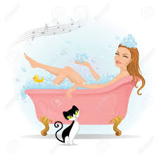 Schone Frau Die Ein Bad In Einer Badewanne Lizenzfrei Nutzbare Vektorgrafiken Clip Arts Illustrationen Image 37105155
