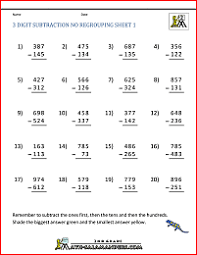 Three digit subtraction without regrouping, three digit subtraction with regrouping. Three Digit Subtraction Without Regrouping Worksheets