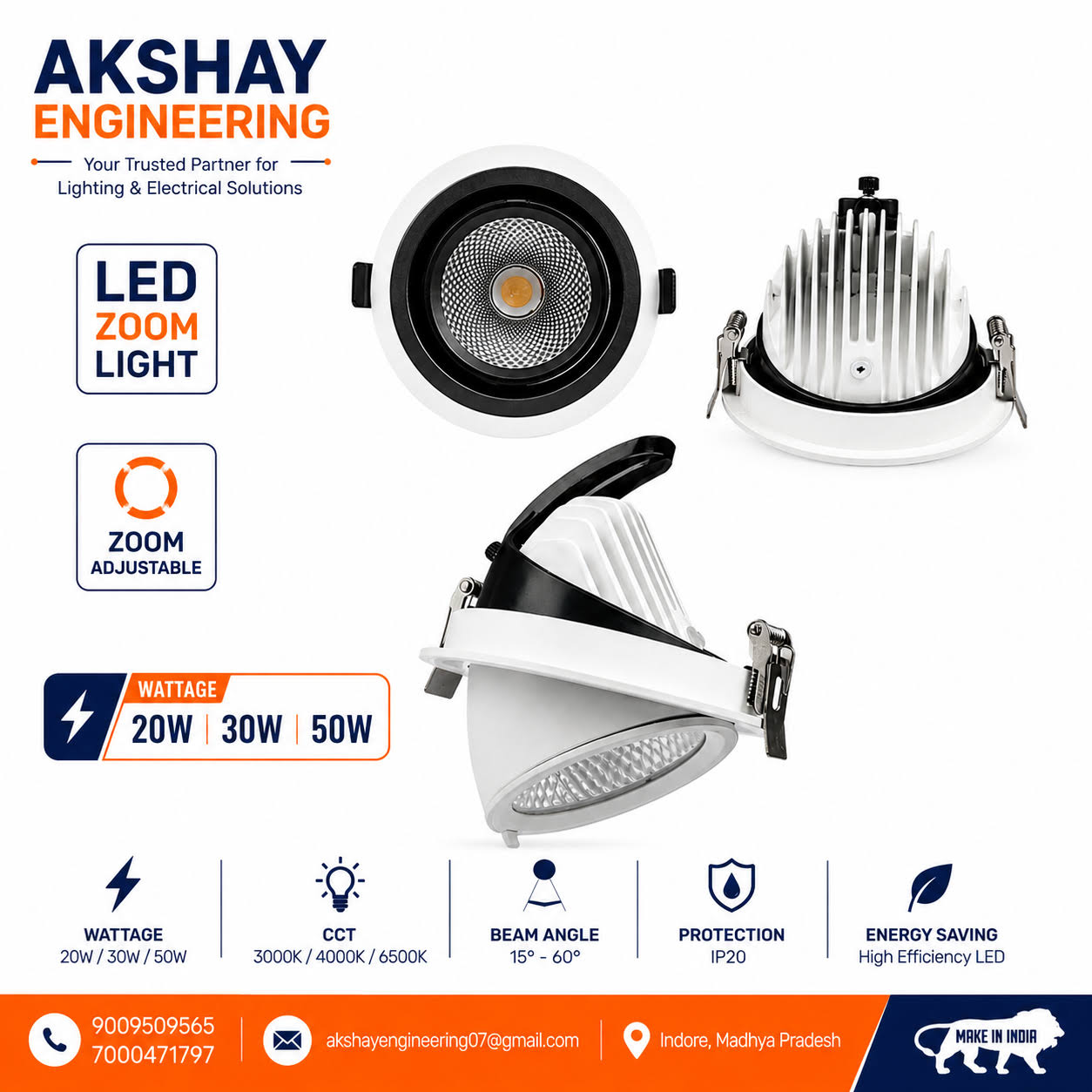 LED COB ZOOM LIGHT | 20W • 30W • 50W product image