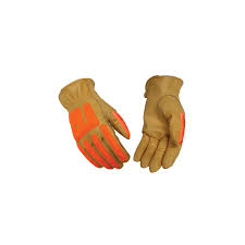 Kinco Hi Vis Grain Cowhide Industrial Impact Gloves 98a