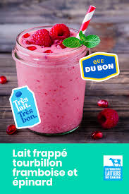 Lait Frappe Tourbillon Framboise Epinard Plaisirs Laitiers Recipe In 2020 Easy Smoothie Recipes Raspberry Raspberry Yogurt
