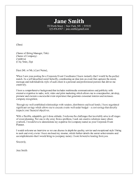 Event Coordinator Cover Letter