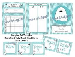 Buy 2 Get 1 Free Complete Set Teal Blue Chevron Bunco Score Card Sheet Matching Table Numbers And Tally Sheert Digtal File Download Pdf