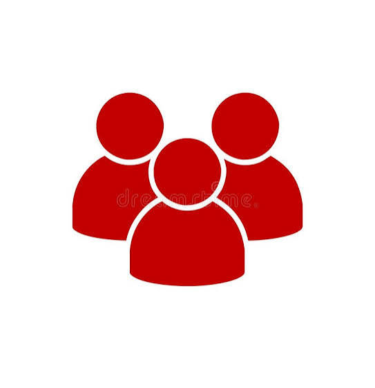Red Flat Icon on Group of People Isolated on White Background Stock Illustration - Illustration of human, flat: 207921922