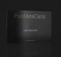 Matt Black Pixel Stainless Steel Cards