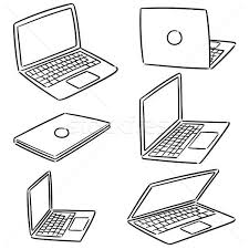 Vector Set Of Laptop Vector Illustration By Olllikeballoon Stockfresh 9706545 Laptop Drawing Props Art Drawing Base