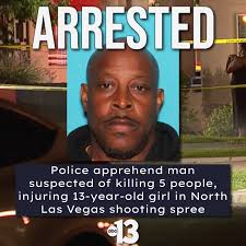 BREAKING: Police locate man wanted after shooting spree that left five  people dead and a 13-year-old critically injured in North Las Vegas.  [UPDATE: Officials say Eric Adams, 57, died by suicide when