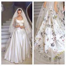 10 Of The Most Stylish Celebrity Weddings Of 2014 Bridal Musings Angelina Jolie Wedding Dress Wedding Dresses Celebrity Wedding Dresses