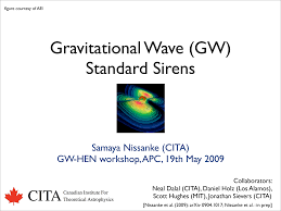 Gravitational Wave (GW) Standard Sirens