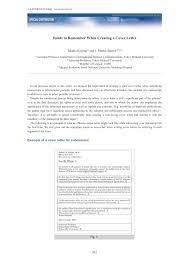 Despite debate about its relevance, a cover letter is still a necessity for any serious job seeker. Pdf Points To Remember When Creating A Cover Letter