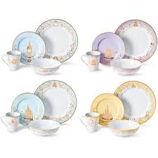 Bowls dinnerware sets plates side plates deep plates children's plates & bowls. Robe Factory Llc Disney Princess 16 Piece Dinnerware Set Cinderella Jasmine Ariel Belle Target