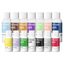 We dye and disperse our colouring using these oils, allowing you to achieve rich & vibrant results. Oil Based Food Colouring Colour Mill Food Colourings