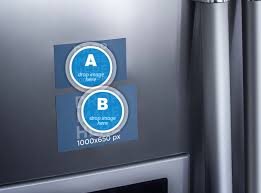 Placeit Refrigerator Magnets Mockup Of Two Images Refrigerator Magnets Refrigerator Magnets