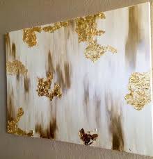 Lienzo Pintado Con Pan De Oro Abstract Art Painting Gold Leaf Art Canvas Painting