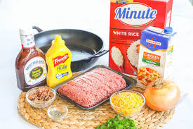 Measure the beef broth,worcestershire sauce, ketchup, and cornstarch into a small bowl or measuring jug and mix well to combine the cornstarch. Bacon Cheeseburger Rice Casserole Easy Family Recipes